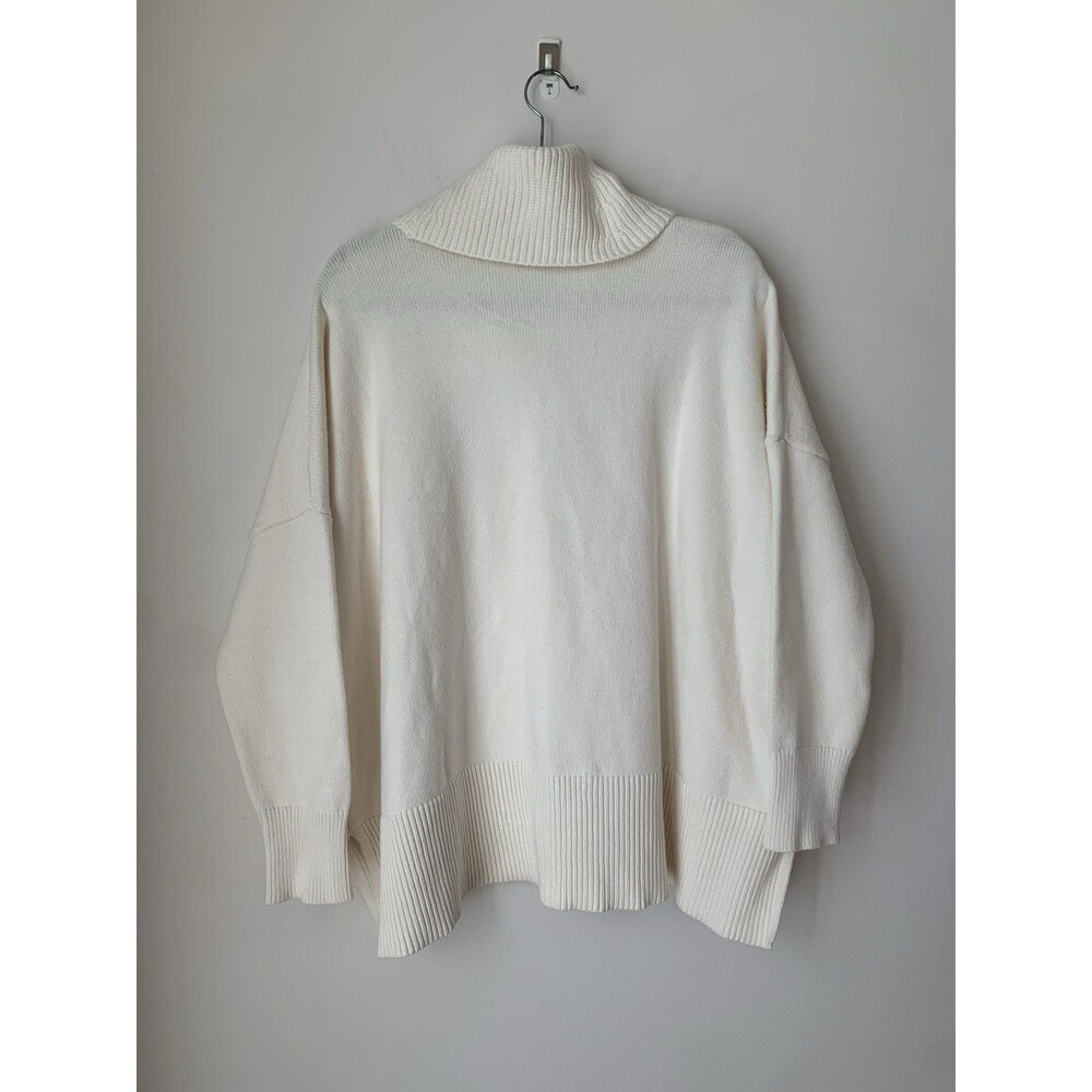 NWT LOFT Turtleneck Oversized Sweater Cream- Size Large - Picture 7 of 9
